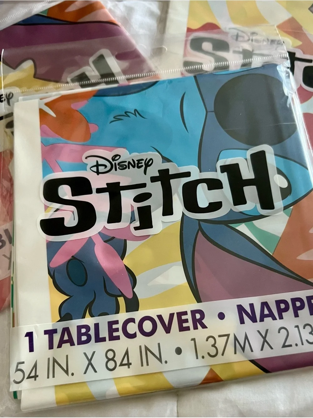 Disney Stitch Multicolor Party Tablecover